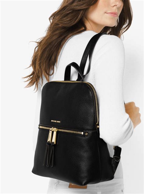 michael kors leather backpack